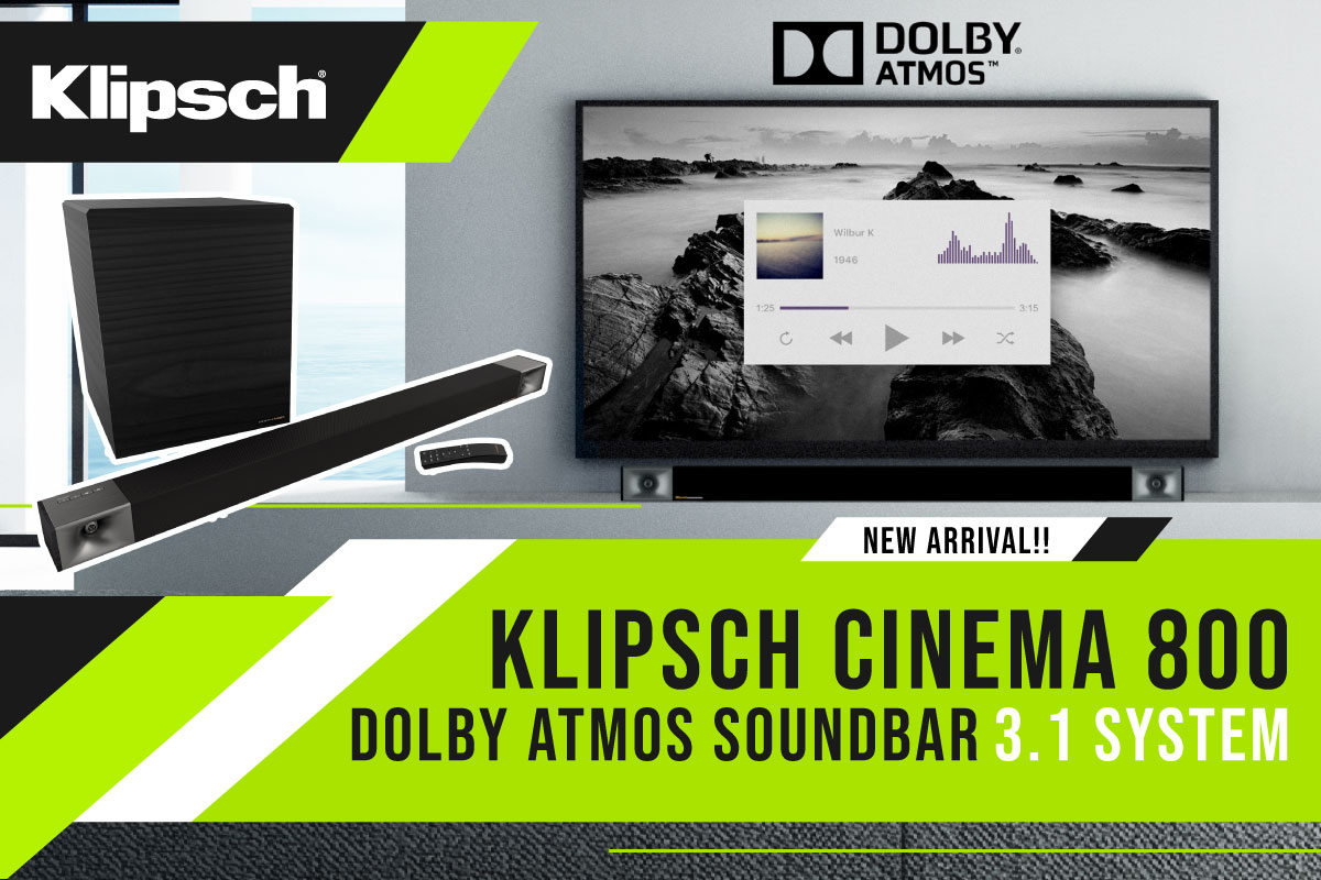 Cinema 800 Dolby Atmos 3.1 Sound Bar & Wireless Subwoofer