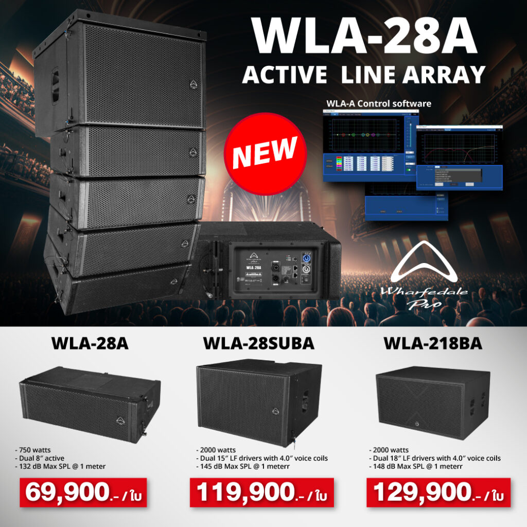 ลำโพง ACTIVE LINE ARRAY น้องใหม่จาก WHARFEDALE PRO